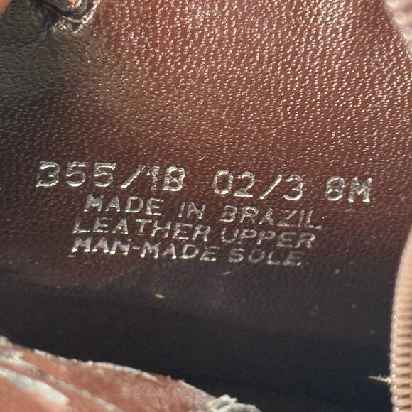 Franco Sarto Women's Square Toe Leather Booties Dark Brown Size 8 - Picture 8 of 8